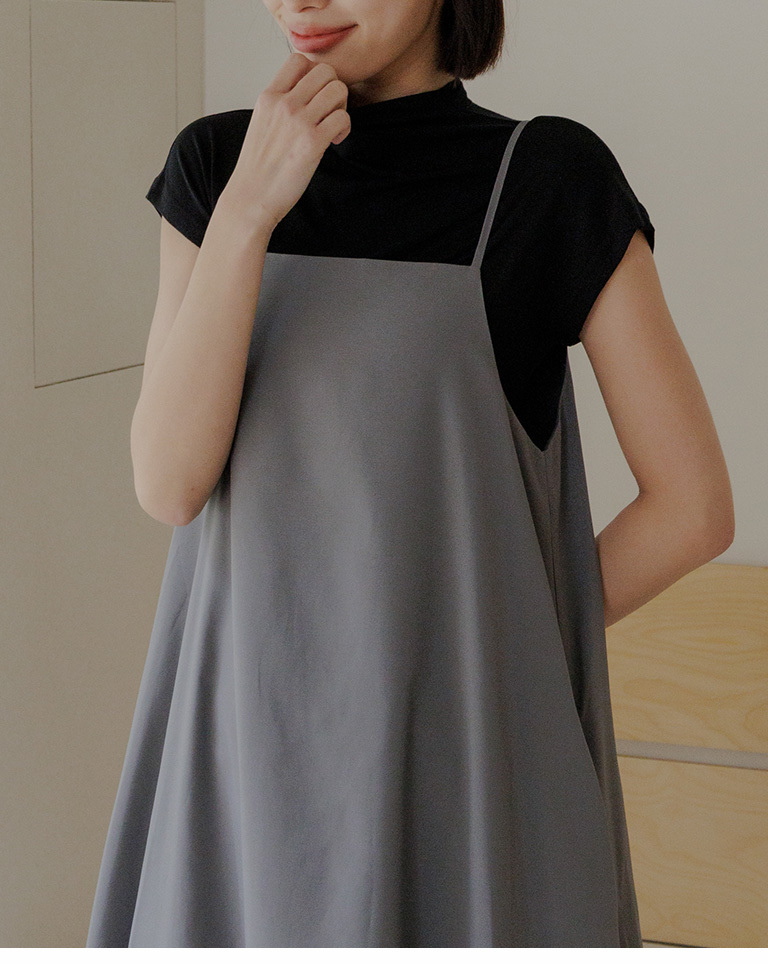 モックネック半袖カットソー 三色展開 01098970