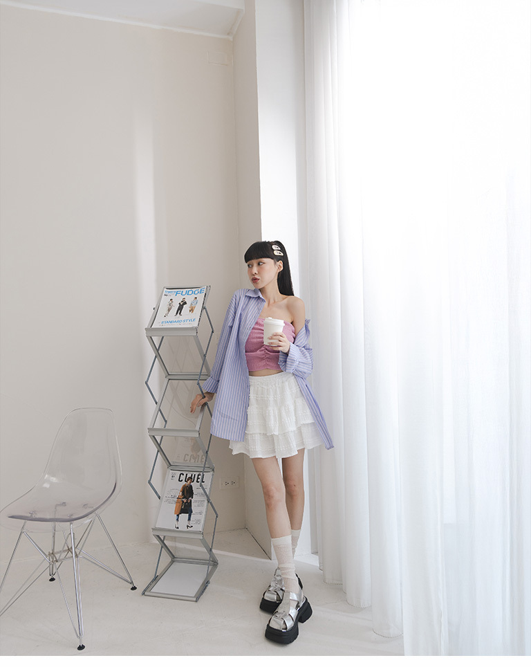 シャーリングチューブトップ 3色展開
