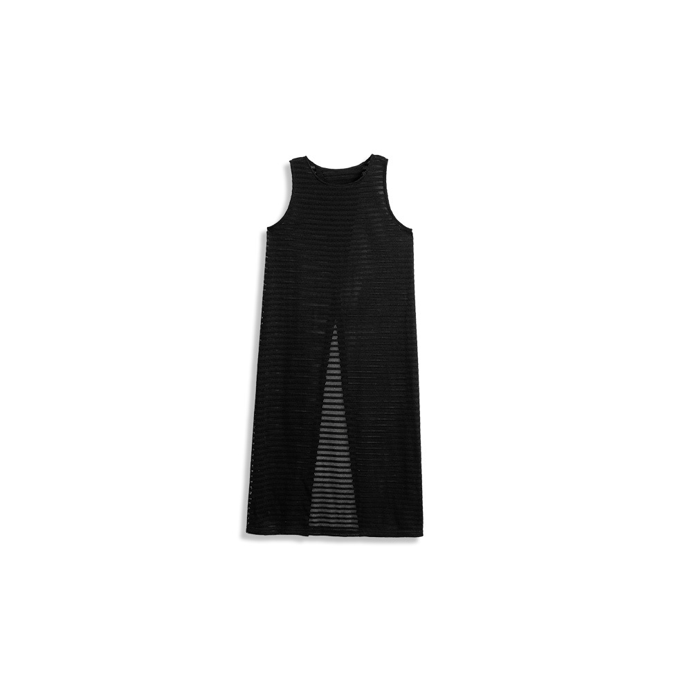 メッシュバックスリットロングベスト 2色展開