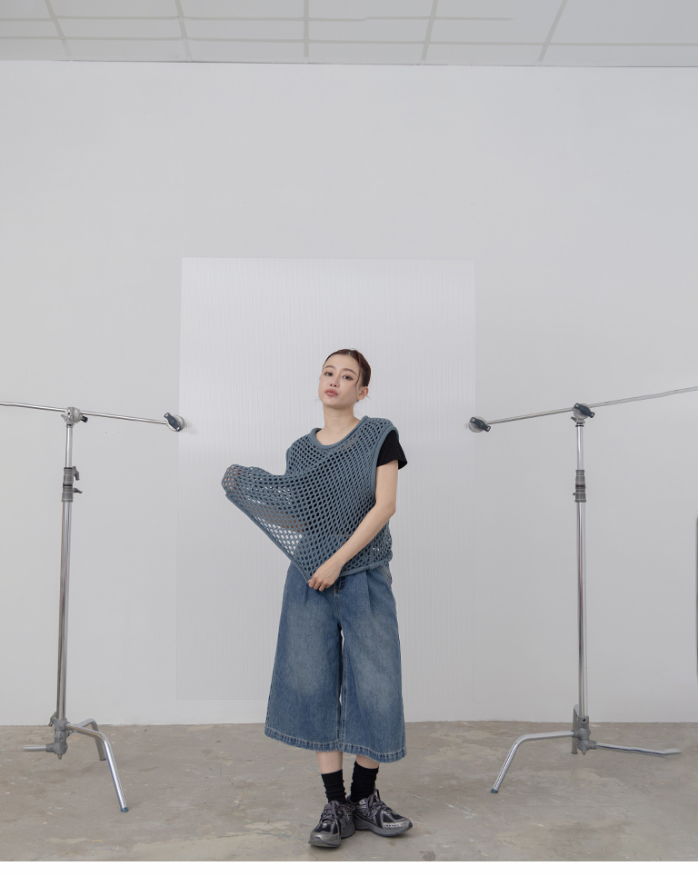 メッシュニットタンクトップ 3色展開