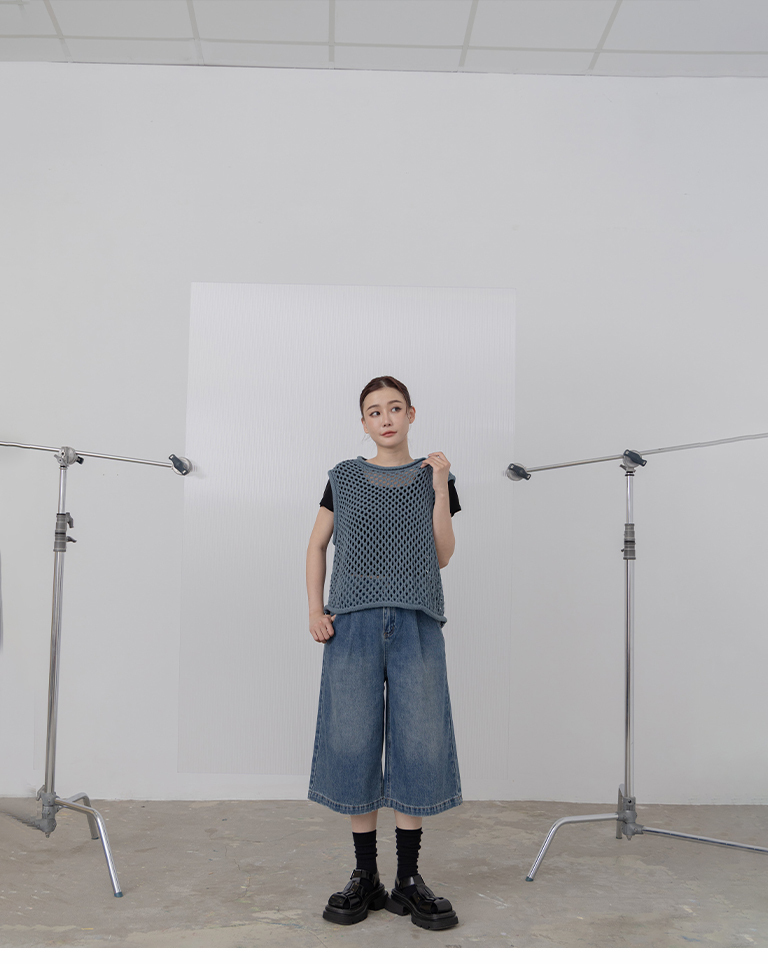 メッシュニットタンクトップ 3色展開