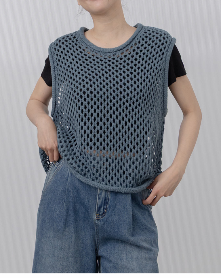 メッシュニットタンクトップ 3色展開