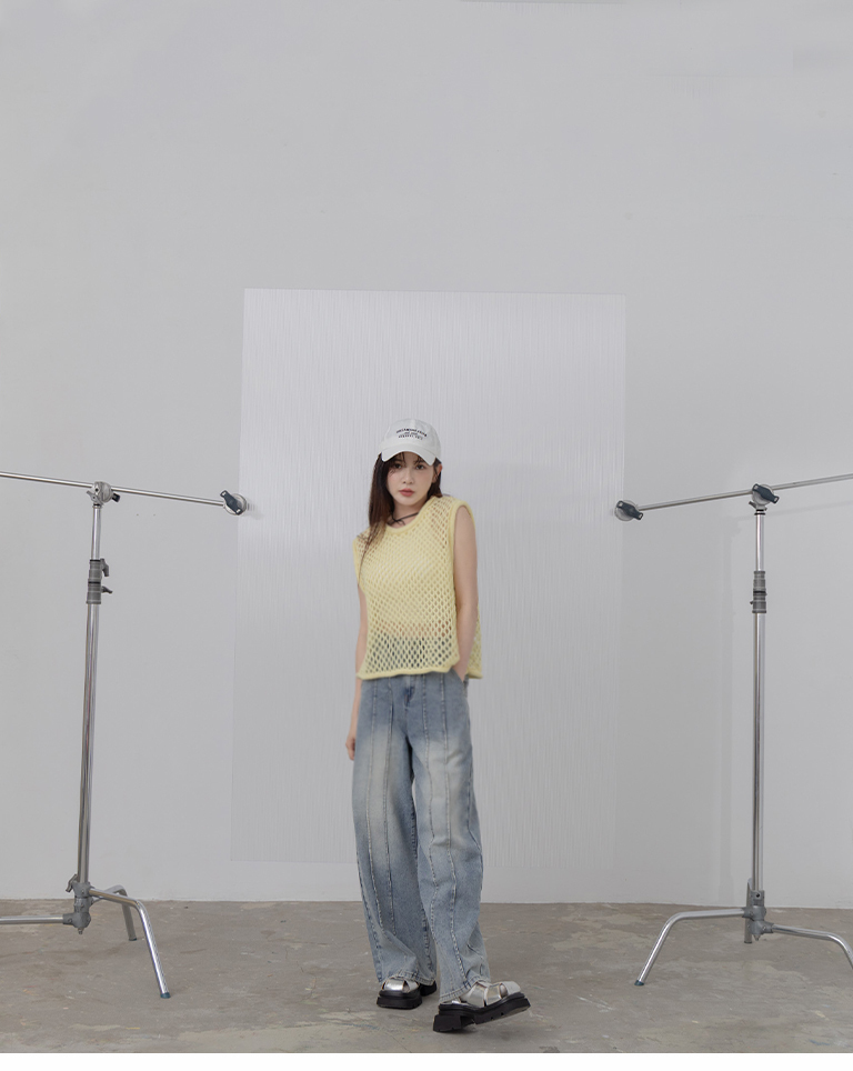 メッシュニットタンクトップ 3色展開