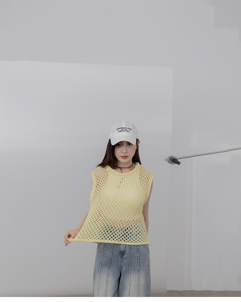 メッシュニットタンクトップ 3色展開