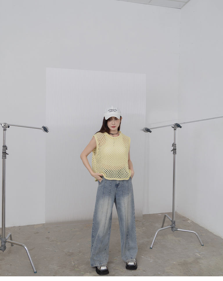 メッシュニットタンクトップ 3色展開