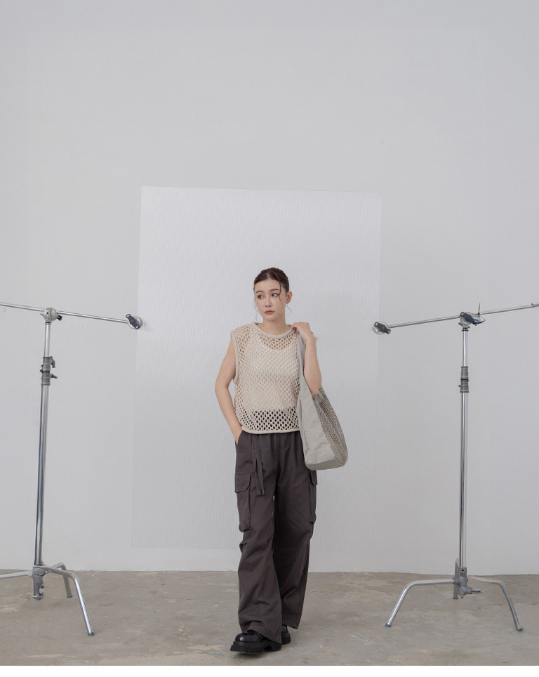 メッシュニットタンクトップ 3色展開