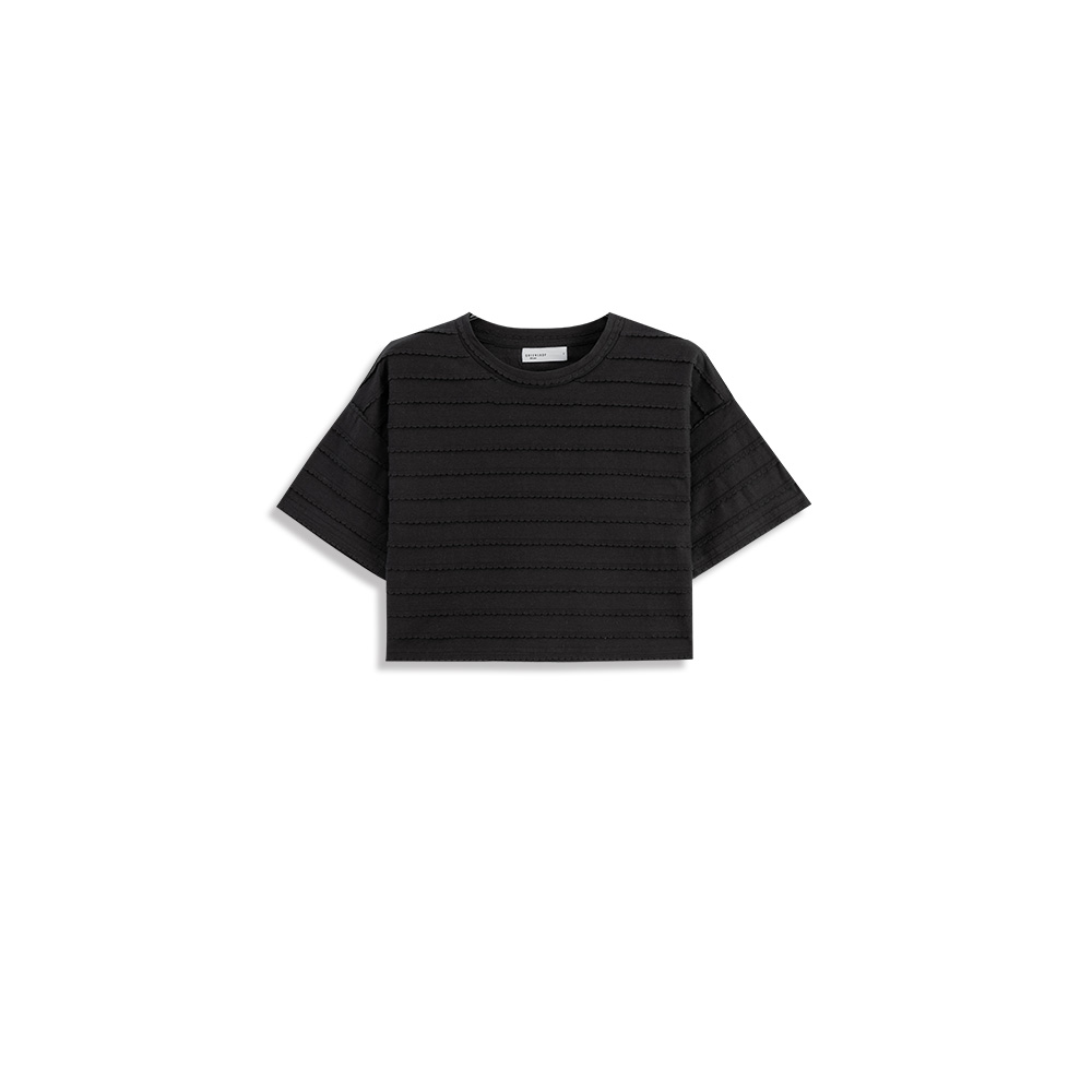 フリルクロップドTシャツ 2色展開
