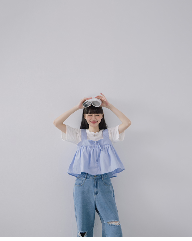 フリルクロップドTシャツ 2色展開
