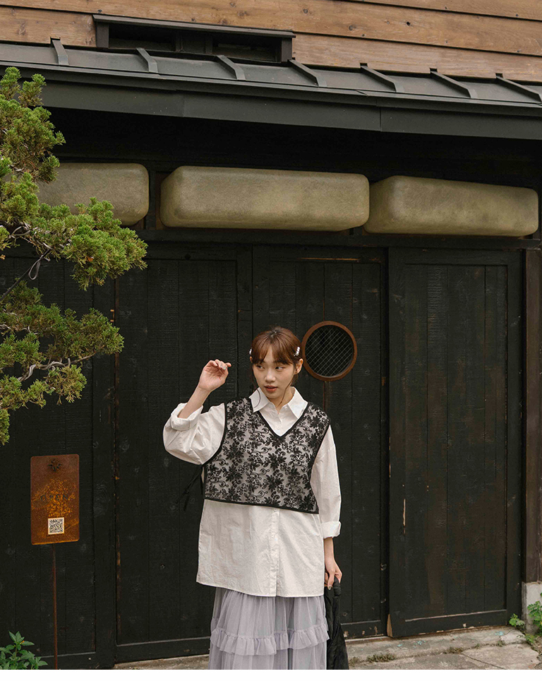 ジャカードレース2WAYキャミジレ 2色展開