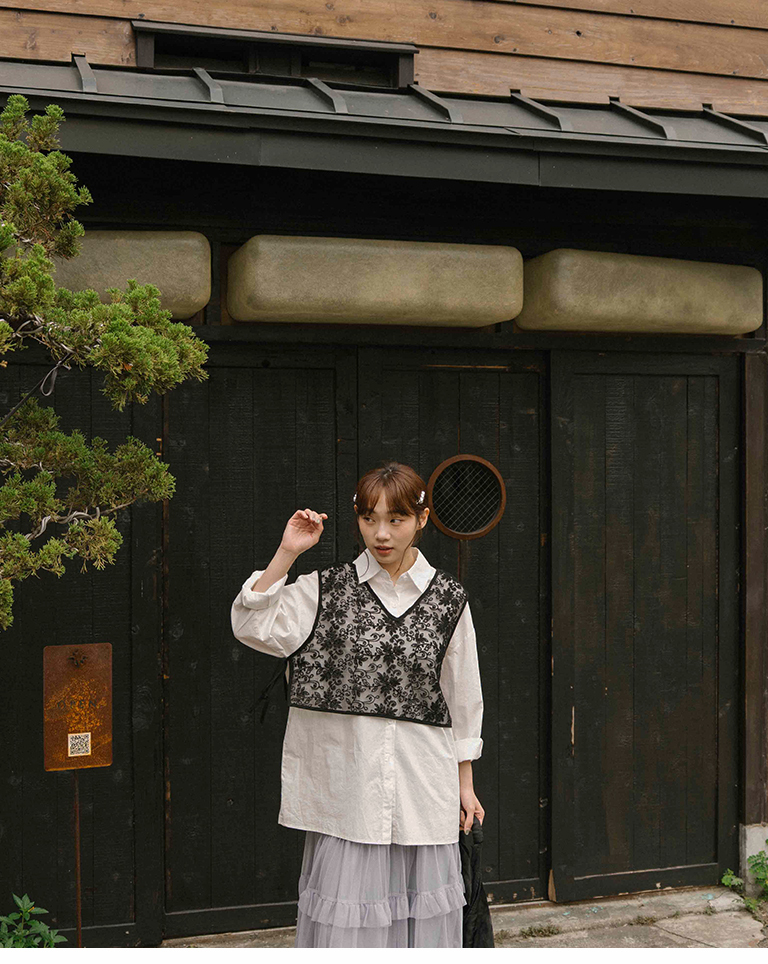 ジャカードレース2WAYキャミジレ 2色展開