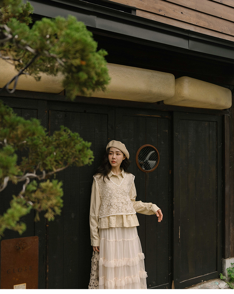 ジャカードレース2WAYキャミジレ 2色展開