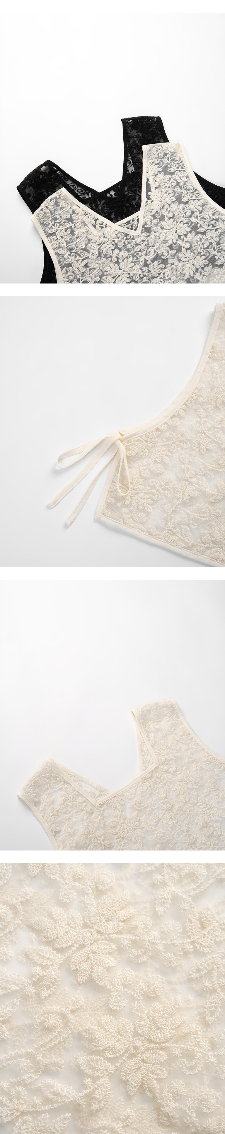 ジャカードレース2WAYキャミジレ 2色展開