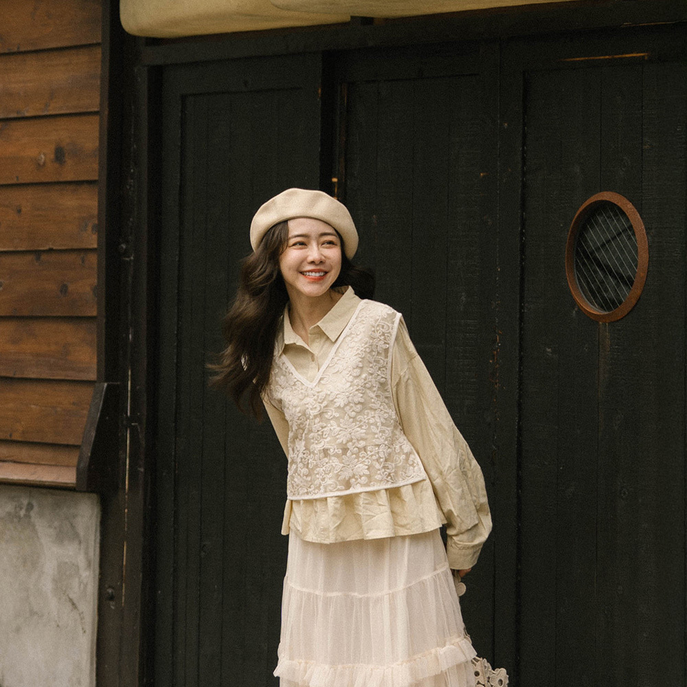 ジャカードレース2WAYキャミジレ 2色展開