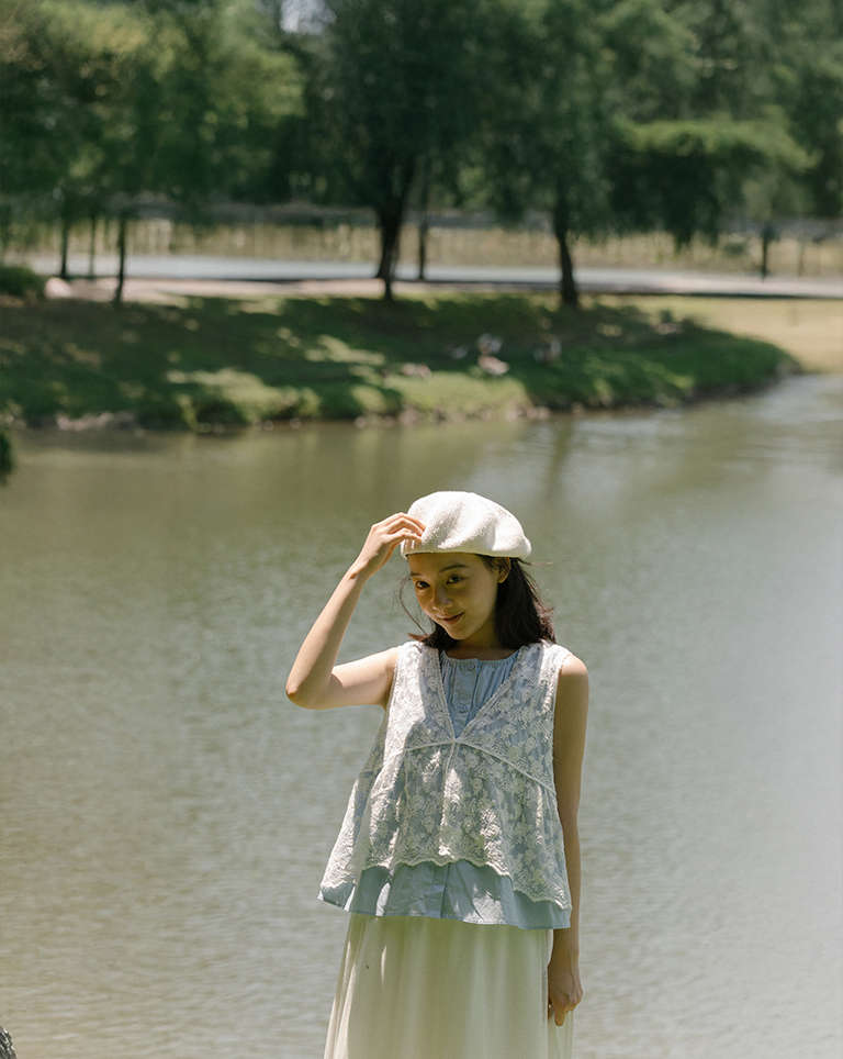 ボタンギャザーブラウス 3色展開