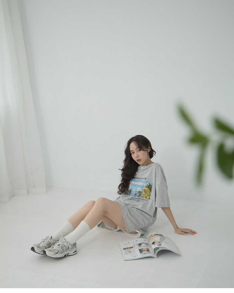 プリントワイドTシャツ 2色展開