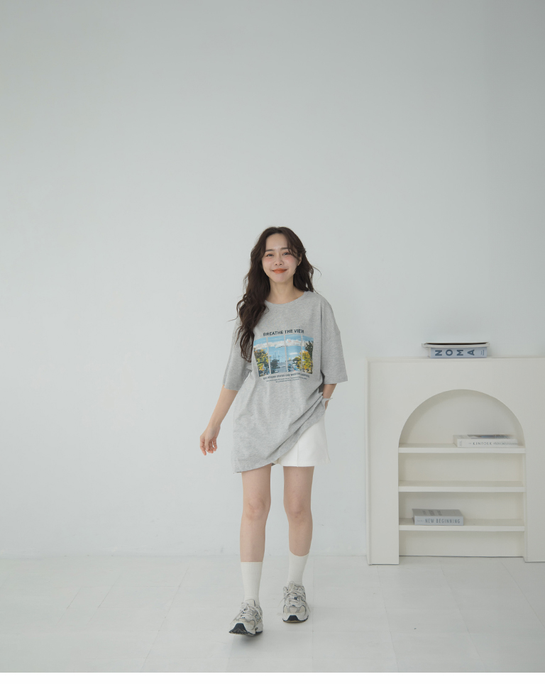 プリントワイドTシャツ 2色展開