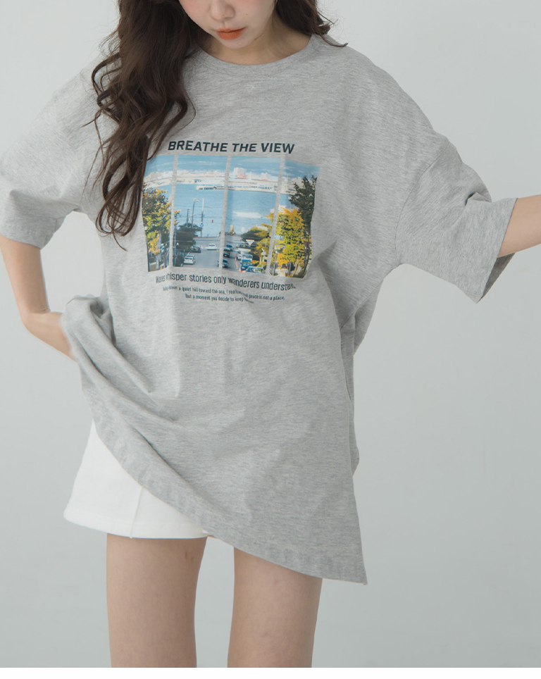 プリントワイドTシャツ 2色展開