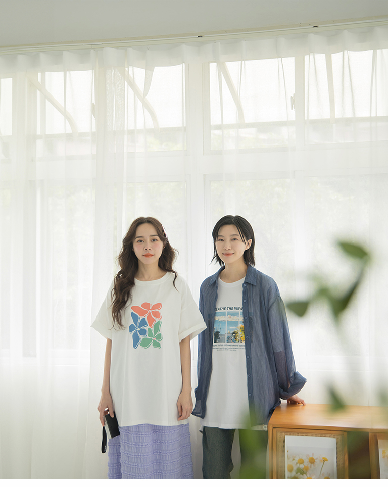 プリントワイドTシャツ 2色展開