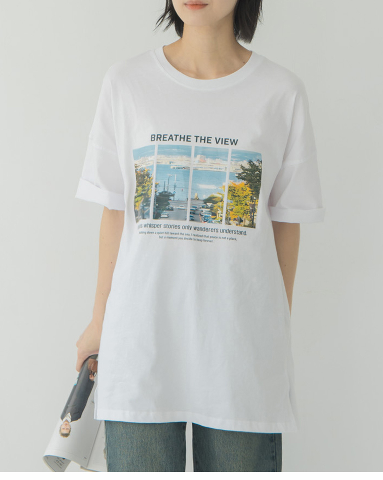 プリントワイドTシャツ 2色展開