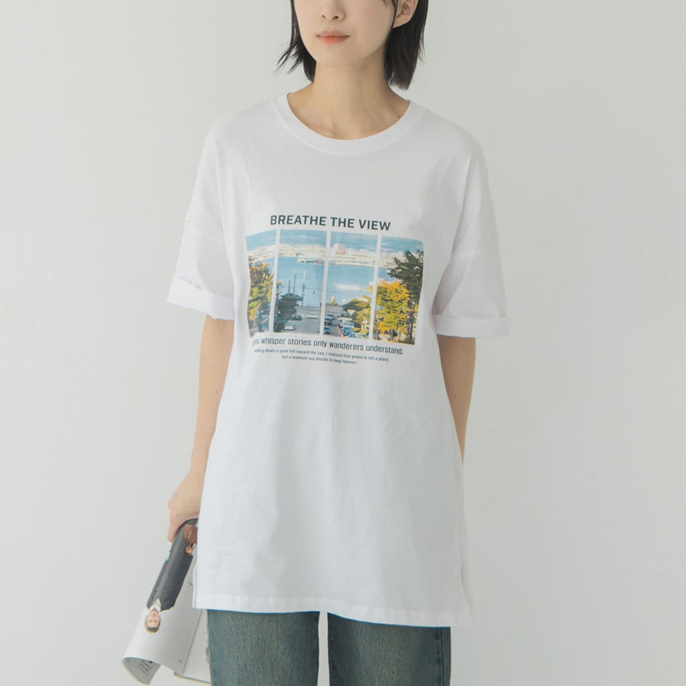 プリントワイドTシャツ 2色展開