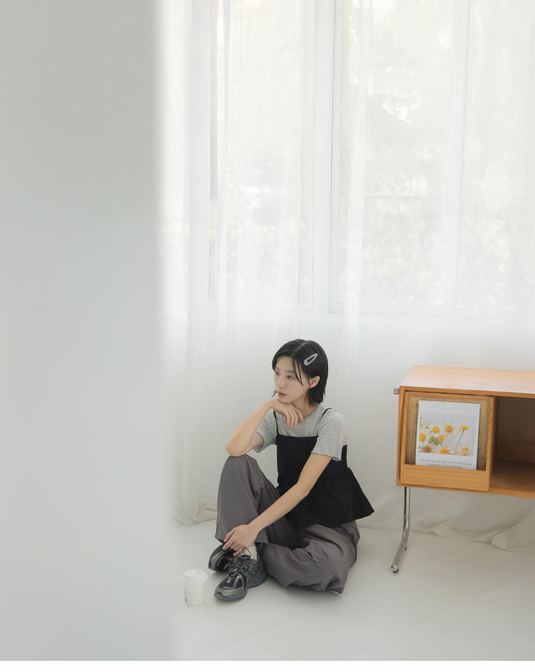 ボーダーフリルトップス 3色展開