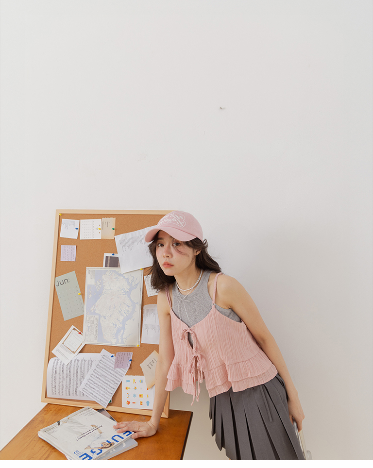 プリーツキャミソールビスチェ 3色展開