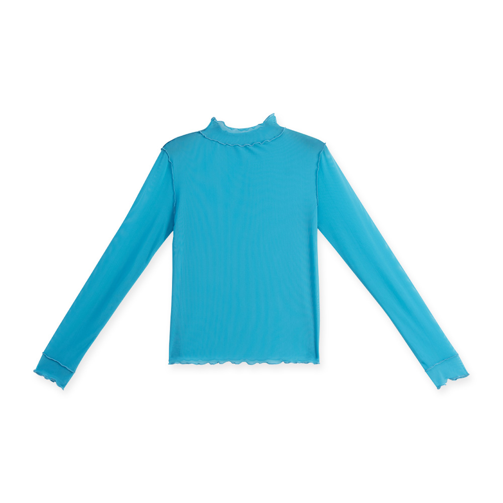 フリルシアーハイネックトップス 7色展開