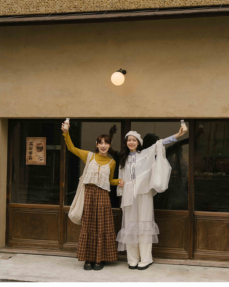 フリルシアーハイネックトップス 7色展開