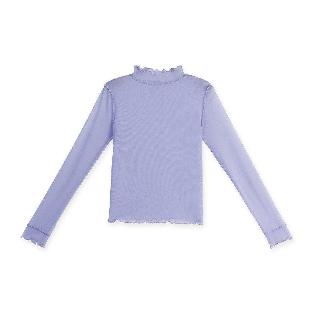 フリルシアーハイネックトップス 7色展開