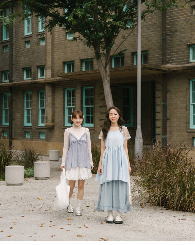 フリルシアーハイネックトップス 7色展開