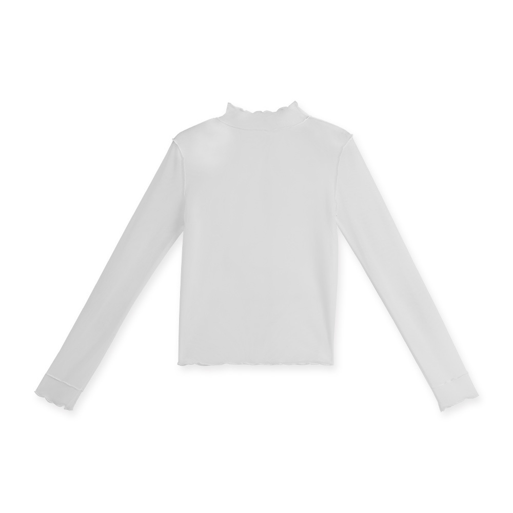 フリルシアーハイネックトップス 7色展開