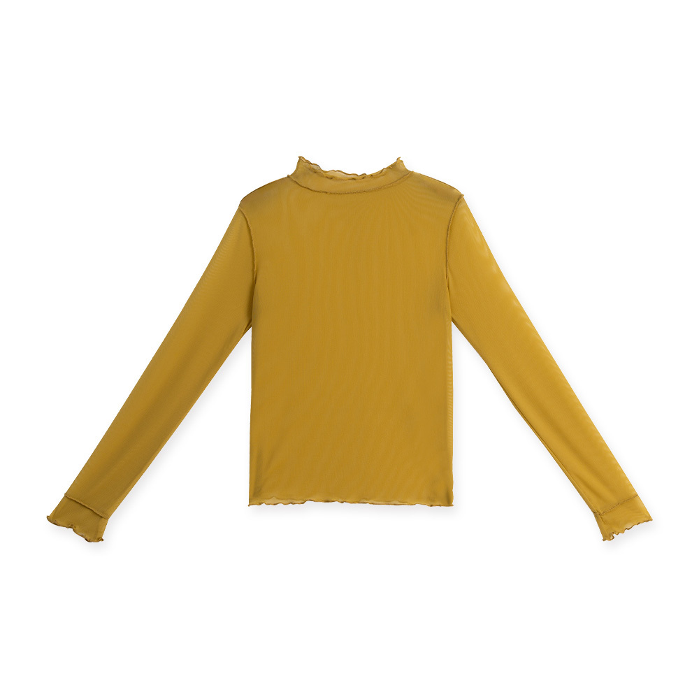 フリルシアーハイネックトップス 7色展開