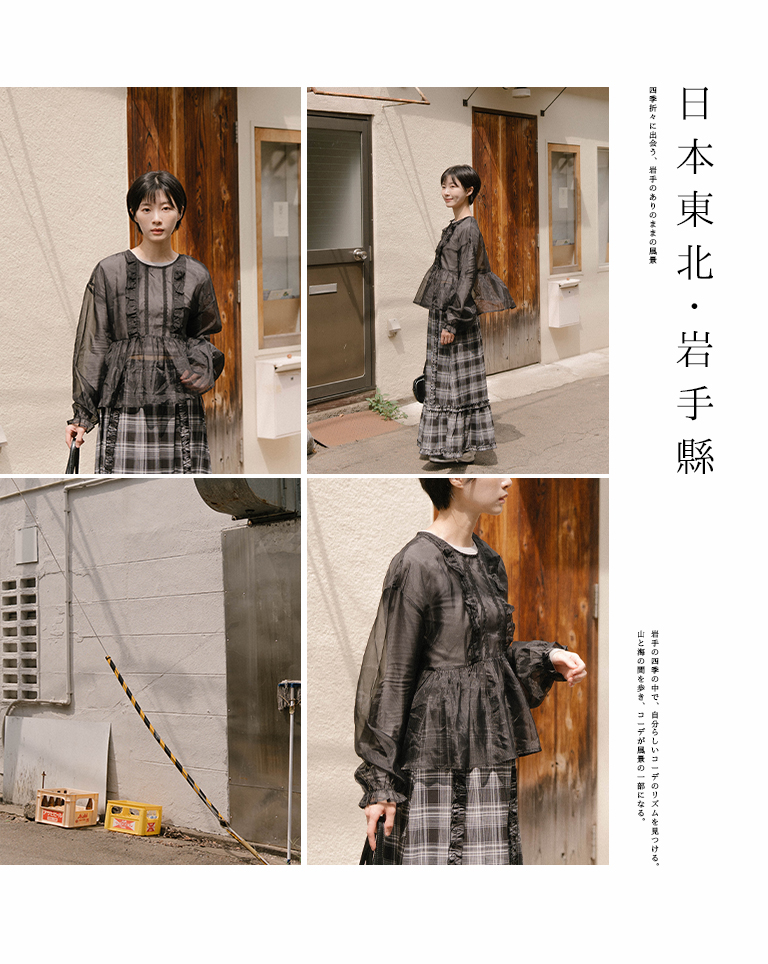 レースフリルシアーブラウス 2色展開