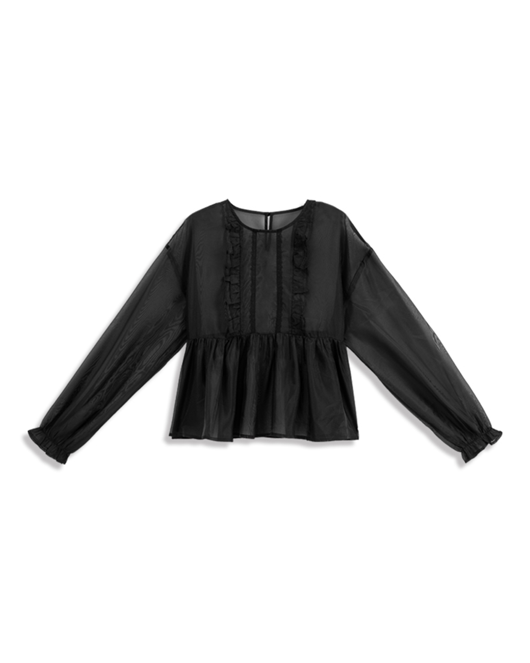 レースフリルシアーブラウス 2色展開