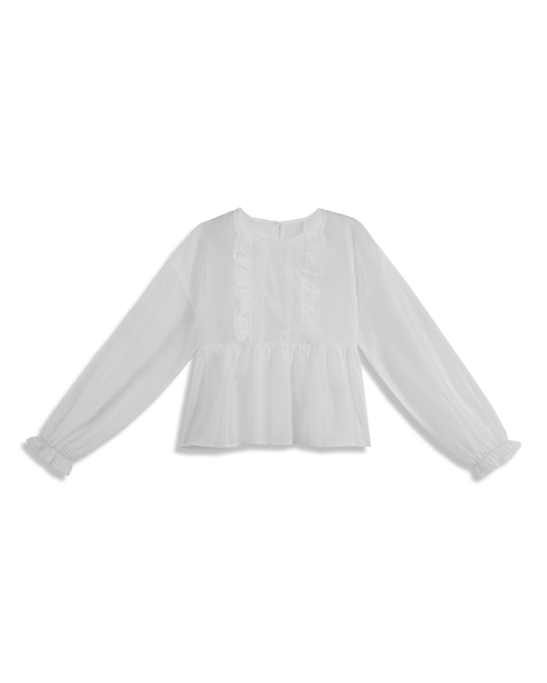 レースフリルシアーブラウス 2色展開