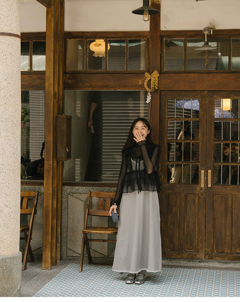 フリルリボンシアーキャミジレ 3色展開