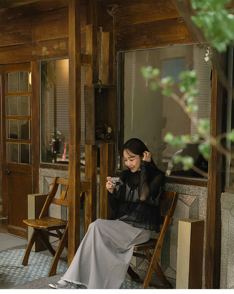 フリルリボンシアーキャミジレ 3色展開