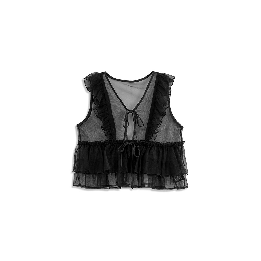 フリルリボンシアーキャミジレ 3色展開