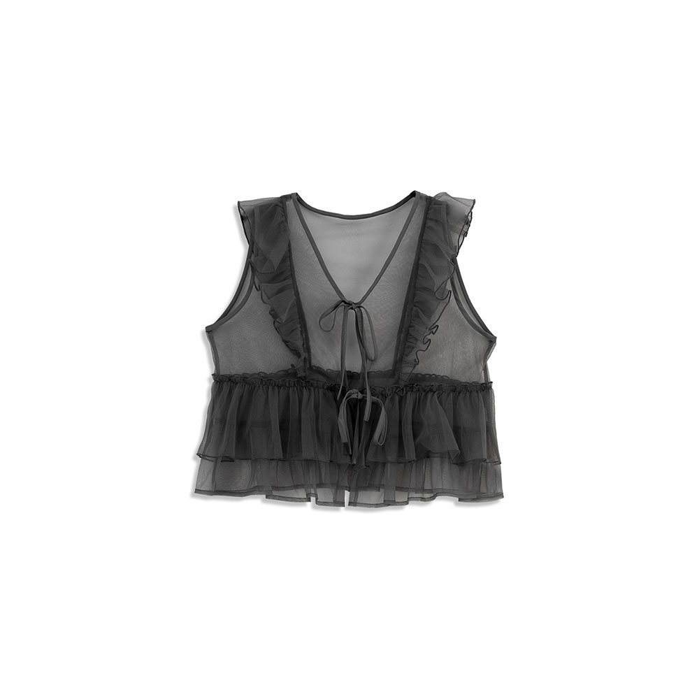 フリルリボンシアーキャミジレ 3色展開