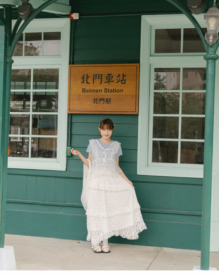 フリルリボンシアーキャミジレ 3色展開