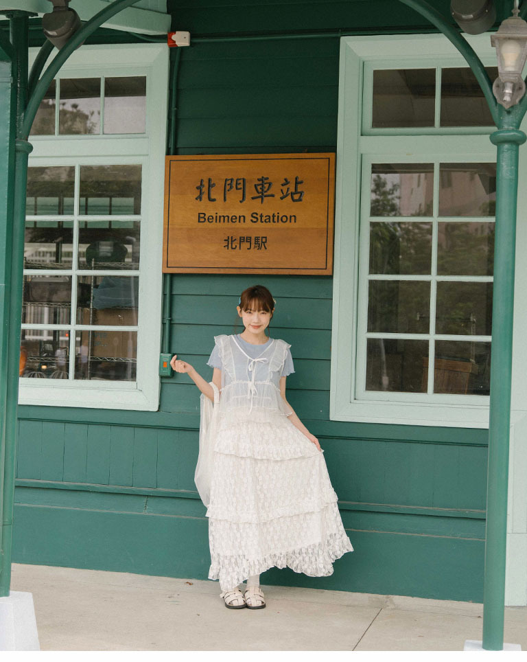 フリルリボンシアーキャミジレ 3色展開