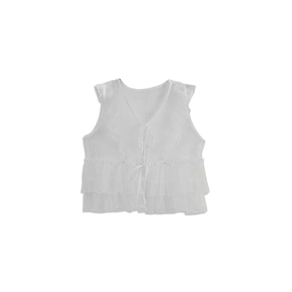 フリルリボンシアーキャミジレ 3色展開