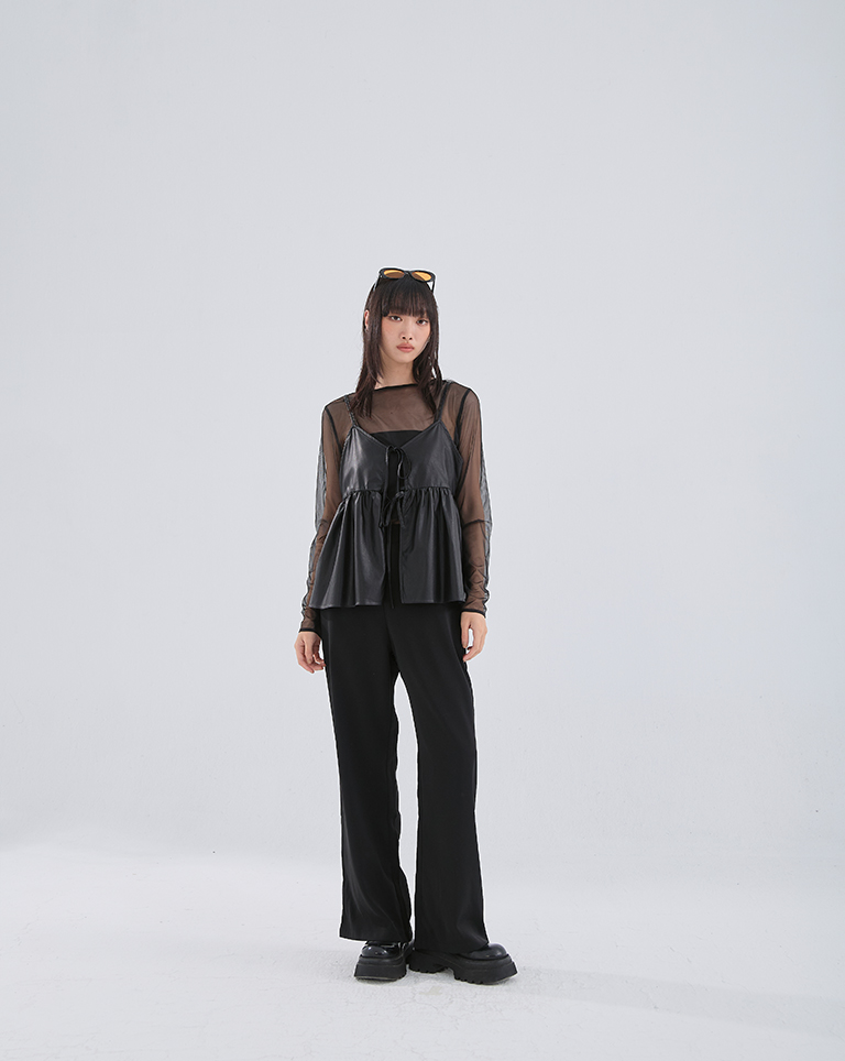 2WAYシアーメッシュトップス 3色展開