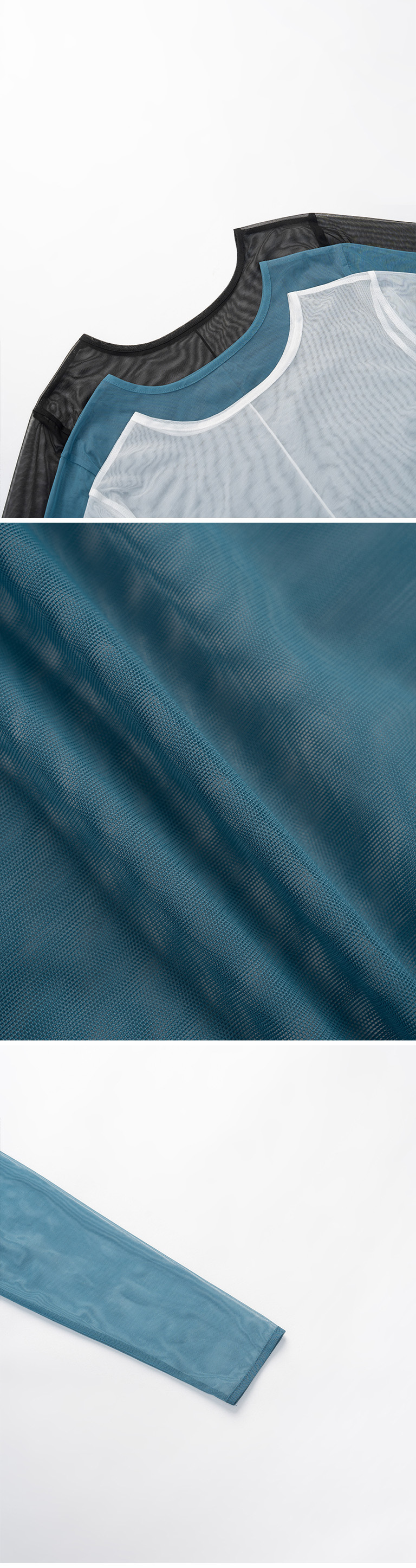 2WAYシアーメッシュトップス 3色展開