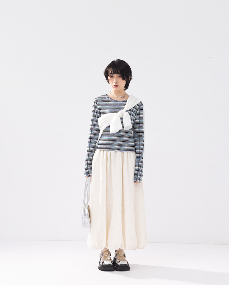 ボーダーニットトップス 2色展開