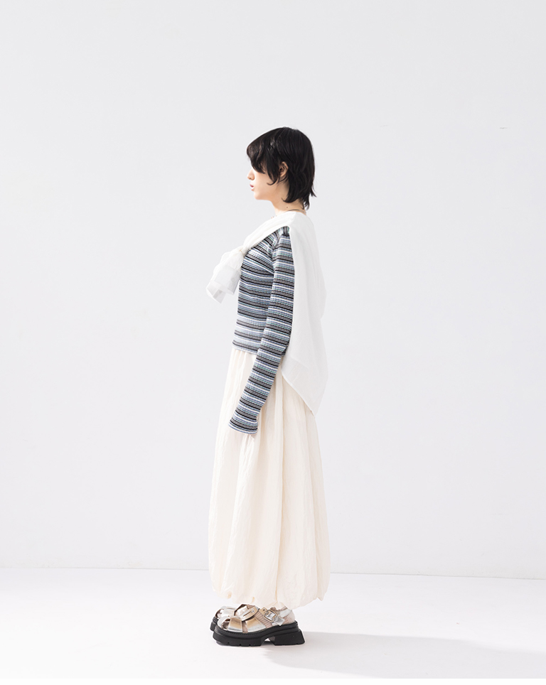 ボーダーニットトップス 2色展開