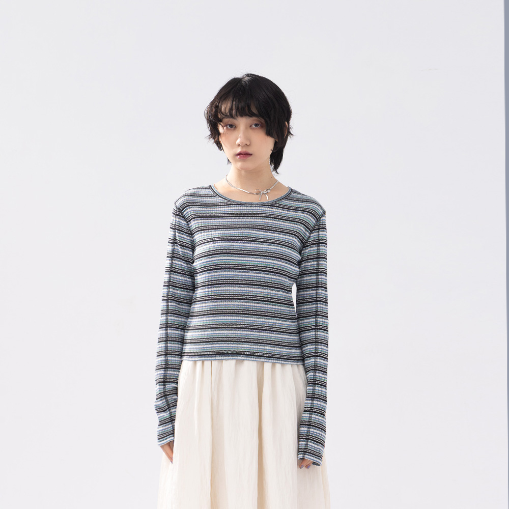 ボーダーニットトップス 2色展開
