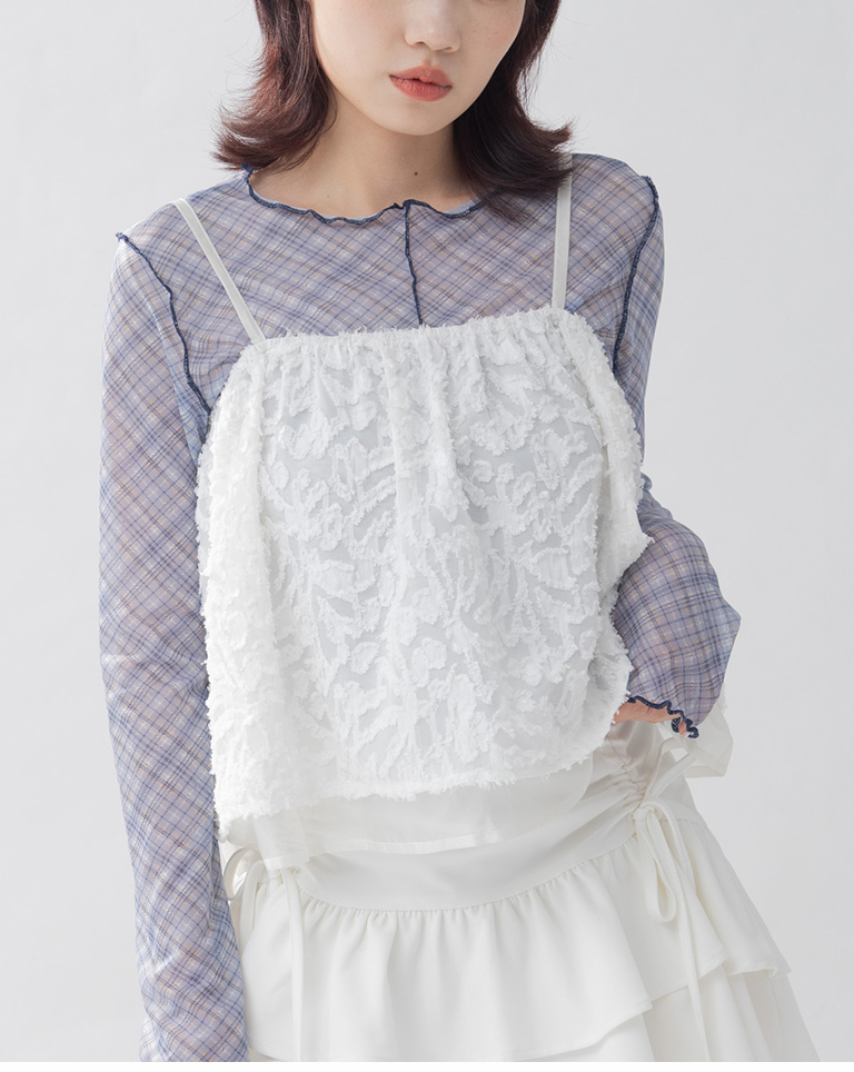 立体感細肩ベスト　3色展開　