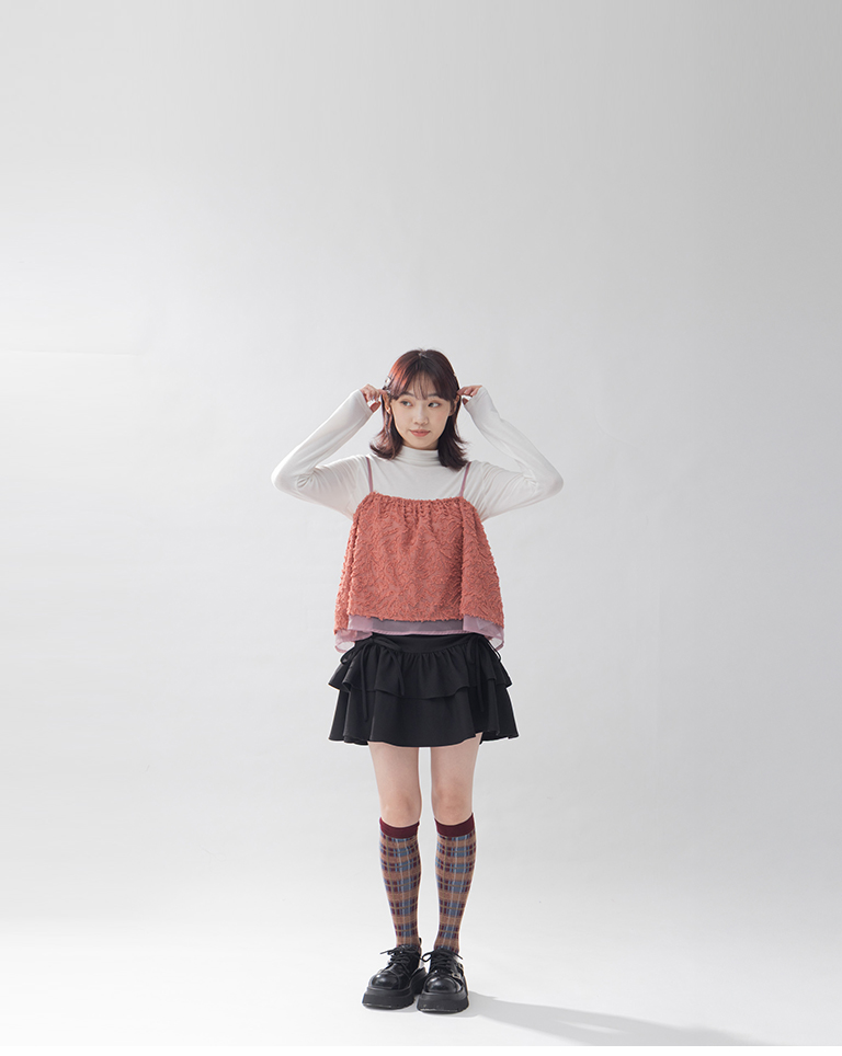 立体感細肩ベスト　3色展開　