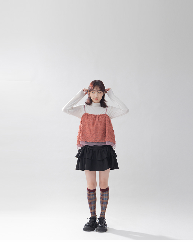 立体感細肩ベスト　3色展開　